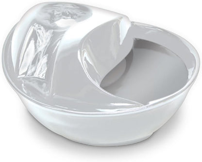 Raindrop White Ceramic Pet Drinking Fountain